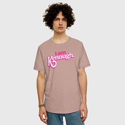Футболка оверсайз мужская I am kenough, цвет: пыльно-розовый — фото 2