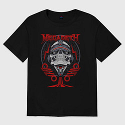 Футболка оверсайз мужская Megadeth rock, цвет: черный