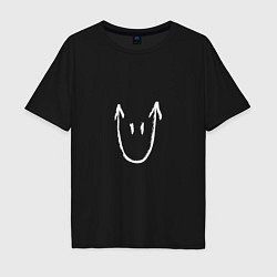 Футболка оверсайз мужская Devil Smiley, цвет: черный