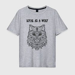 Мужская футболка оверсайз Loyal as a wolf