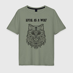 Мужская футболка оверсайз Loyal as a wolf