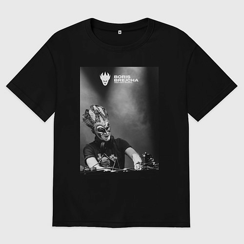 Мужская футболка оверсайз Boris Brejcha high tech minimal / Черный – фото 1