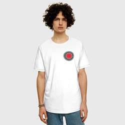 Футболка оверсайз мужская Red Hot Chili Peppers эмблема, цвет: белый — фото 2