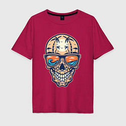 Мужская футболка оверсайз Summer skull