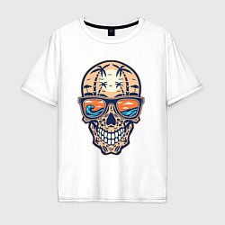 Мужская футболка оверсайз Summer skull