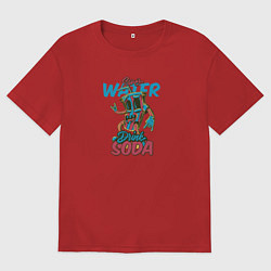 Футболка оверсайз мужская Вода содовая, цвет: красный