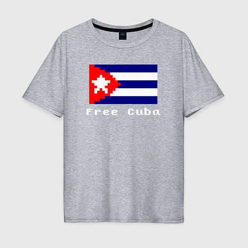 Мужская футболка оверсайз Free Cuba / Меланж – фото 1