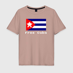 Мужская футболка оверсайз Free Cuba