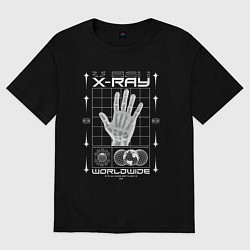 Футболка оверсайз мужская X-ray streetwear, цвет: черный