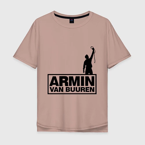 Мужская футболка оверсайз Armin van buuren / Пыльно-розовый – фото 1