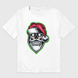 Футболка оверсайз мужская Dead Santa, цвет: белый