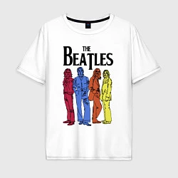 Футболка оверсайз мужская The Beatles all, цвет: белый