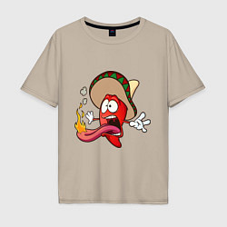 Мужская футболка оверсайз Горячий мексиканский перец