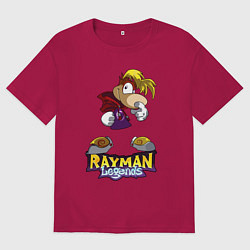 Футболка оверсайз мужская Rayman - legends, цвет: маджента