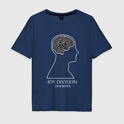 Футболка оверсайз мужская Joy Division - Disorder, цвет: тёмно-синий