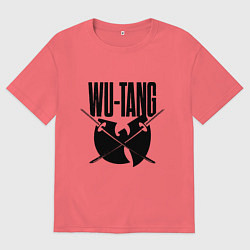 Футболка оверсайз мужская Wu tang catana, цвет: коралловый