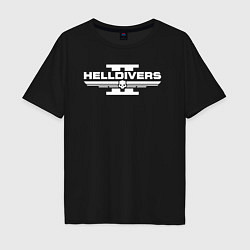 Футболка оверсайз мужская Helldivers 2: Logo, цвет: черный