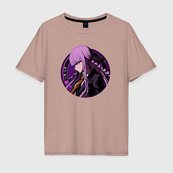 Футболка оверсайз мужская Kyouko Kirigiri - Danganronpa, цвет: пыльно-розовый