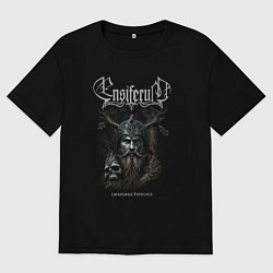 Футболка оверсайз мужская Ensiferum Unsung Heroes White Logo, цвет: черный