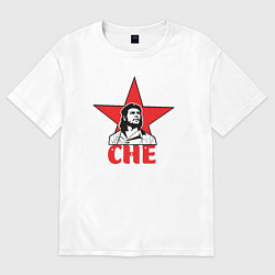 Футболка оверсайз мужская Che Guevara star, цвет: белый