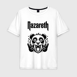 Футболка оверсайз мужская Nazareth - rock panda, цвет: белый