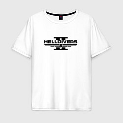 Футболка оверсайз мужская Helldivers 2: Logo, цвет: белый