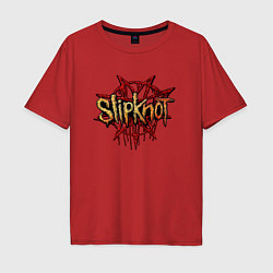 Футболка оверсайз мужская Slipknot original, цвет: красный