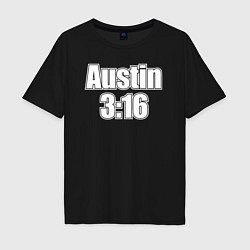 Футболка оверсайз мужская Стив Остин Austin 3:16, цвет: черный