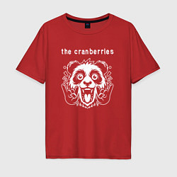 Футболка оверсайз мужская The Cranberries rock panda, цвет: красный