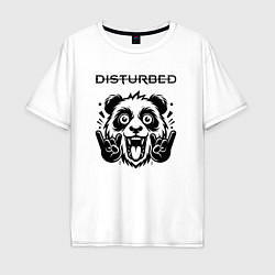 Мужская футболка оверсайз Disturbed - rock panda