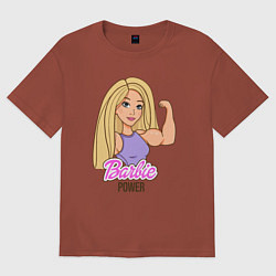 Футболка оверсайз мужская Barbie power, цвет: кирпичный