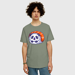 Футболка оверсайз мужская Roll panda, цвет: авокадо — фото 2
