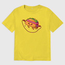 Футболка оверсайз мужская Тако спорт, цвет: желтый