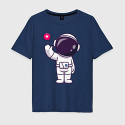 Футболка оверсайз мужская Hello spaceman, цвет: тёмно-синий