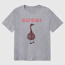 Мужская футболка оверсайз Гусси - клетка шотландка