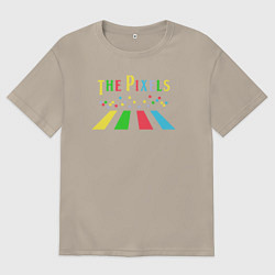 Футболка оверсайз мужская The pixels, цвет: миндальный