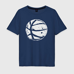 Футболка оверсайз мужская Basket balls, цвет: тёмно-синий