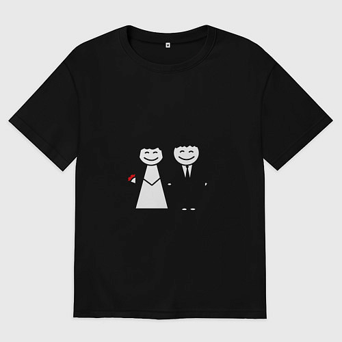 Мужская футболка оверсайз Надо ж было так влюбиться / Черный – фото 1