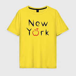 Мужская футболка оверсайз New York apple