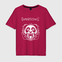 Мужская футболка оверсайз Evanescence rock panda