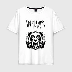 Футболка оверсайз мужская In Flames - rock panda, цвет: белый