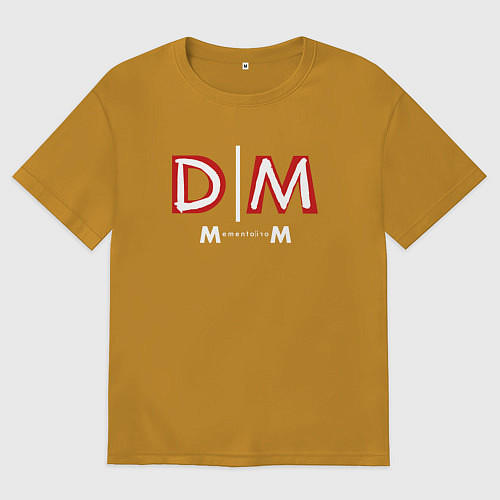 Мужская футболка оверсайз Depeche Mode - Memento Mori logo new / Горчичный – фото 1