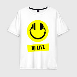 Футболка оверсайз мужская Dj live, цвет: белый