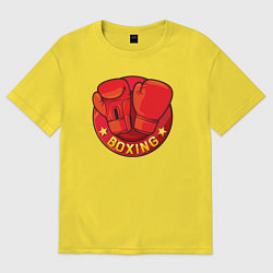 Футболка оверсайз мужская Boxing fight, цвет: желтый