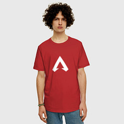 Футболка оверсайз мужская Logo apex, цвет: красный — фото 2