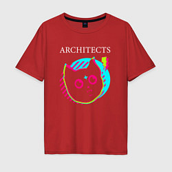 Мужская футболка оверсайз Architects rock star cat