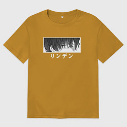 Футболка оверсайз мужская Линден де Романофф, - Королева со скальпелем, цвет: горчичный