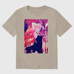 Футболка оверсайз мужская Дневник будущего Юно Гасай, цвет: миндальный