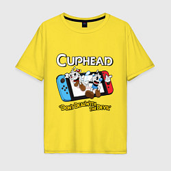 Мужская футболка оверсайз Switch cuphead