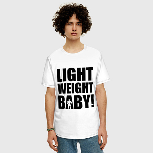 Мужская футболка оверсайз Light weight baby / Белый – фото 3